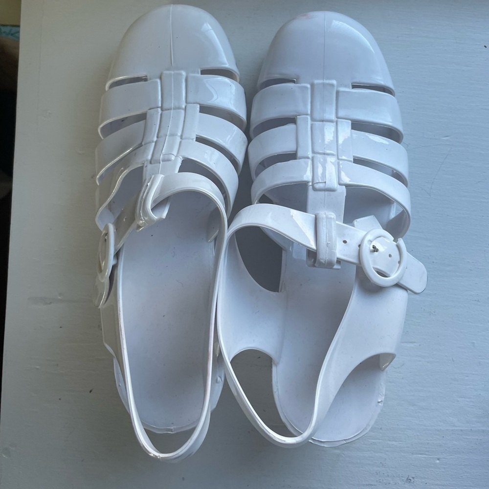 90s American apparel jelly shoes